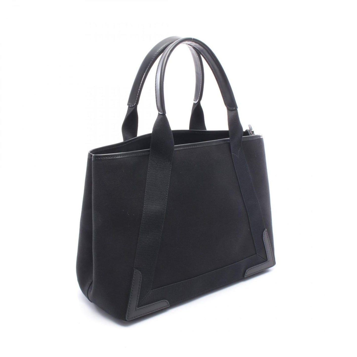 Balenciaga Tote Navy Cabas New M Black Canvas Leather — view 2