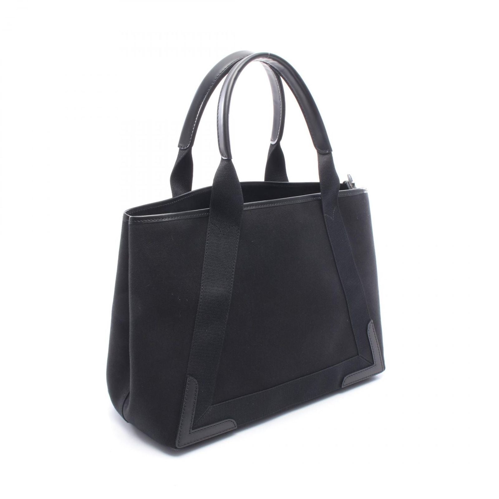 Balenciaga Tote Navy Cabas New M Black Canvas Leather — view 2
