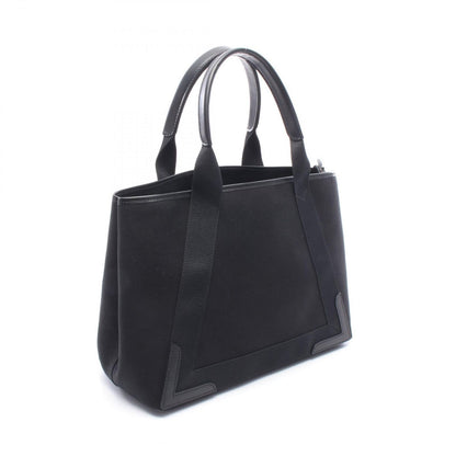 Balenciaga Tote Navy Cabas New M Black Canvas Leather — view 2