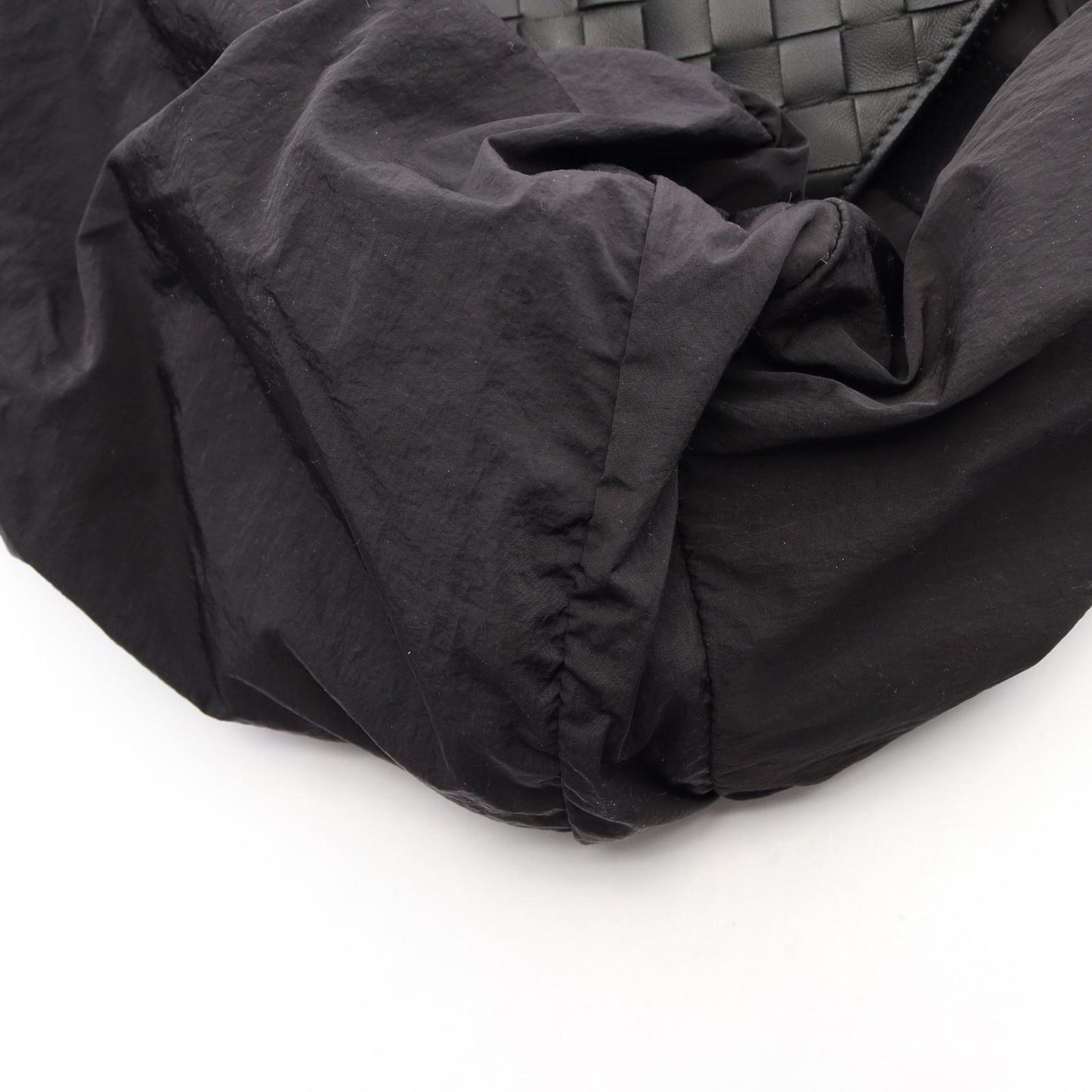 Bottega Veneta Boston Bag Intrecciato 2-Way Black Nylon Leather — view 7