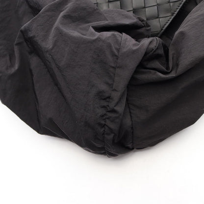 Bottega Veneta Boston Bag Intrecciato 2-Way Black Nylon Leather — view 7