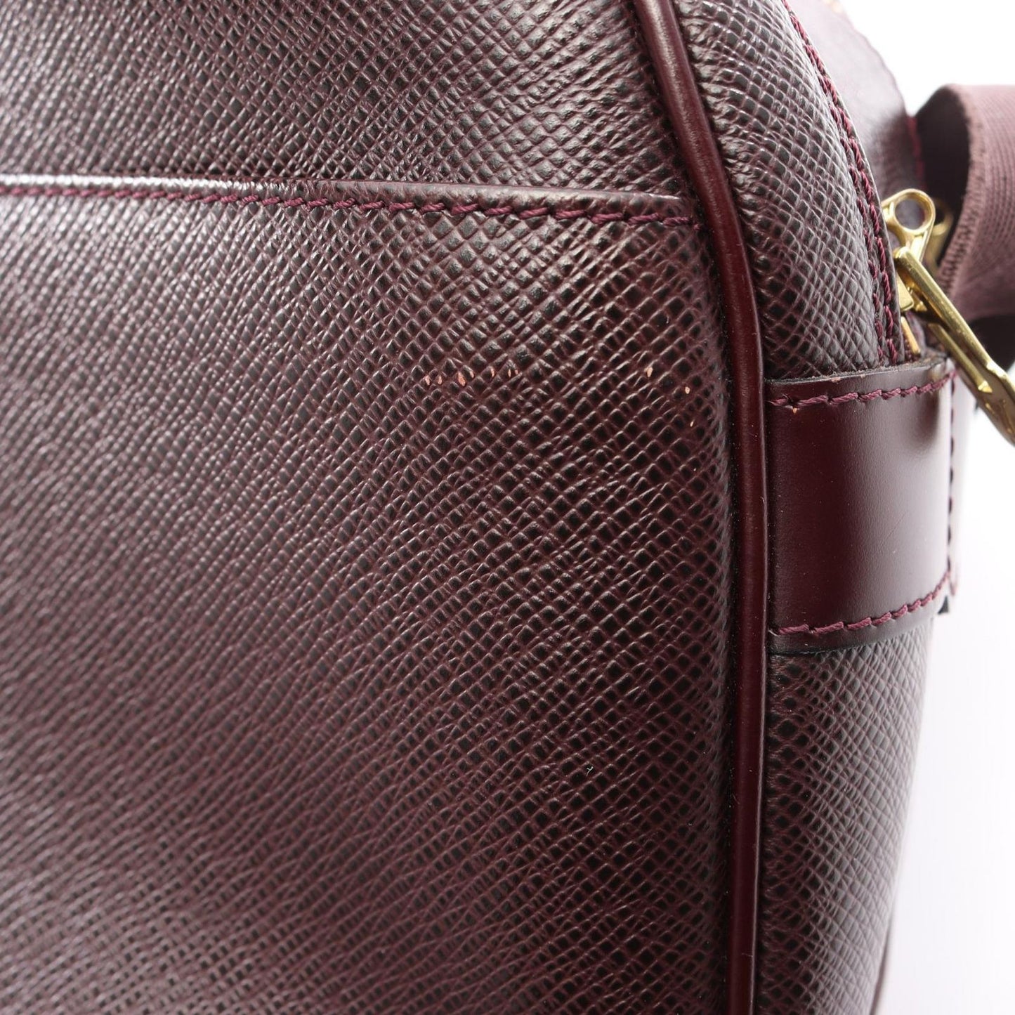 Louis Vuitton Shoulder Bag Reporter PM Taiga Acajou Leather Liporta — view 7