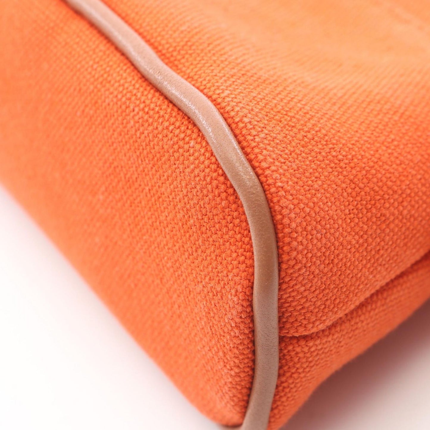 Hermes Pouch Bolide 15 Mini Orange 02 Canvas Leather — view 7