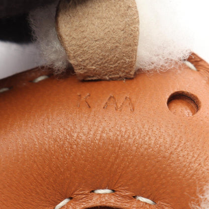 Hermes Charm Buddy Gold White Shearling Keychain — view 4
