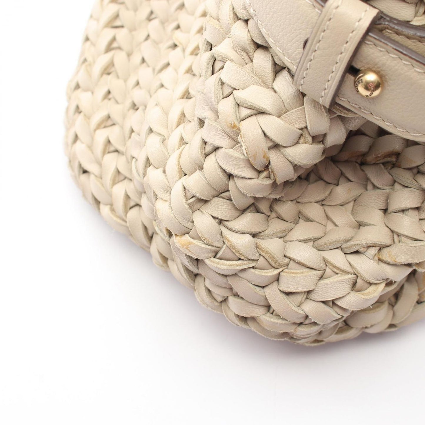 Loewe Handbag Braided Gray Ju Leather — view 8