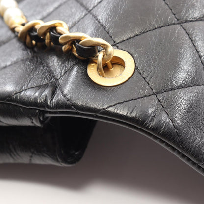 Chanel Shoulder Bag Quilted Black Leather Small Flap Chain — view 6