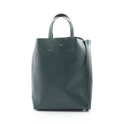 Celine Tote Vertical Small Cover 2-Way Green Leather
