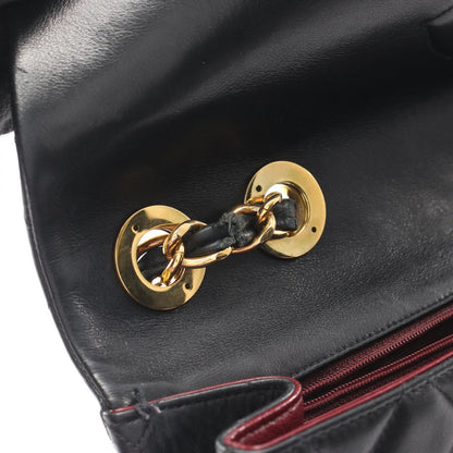 Chanel Shoulder Bag Deca Quilted 34 Black Lambskin Chain — view 8