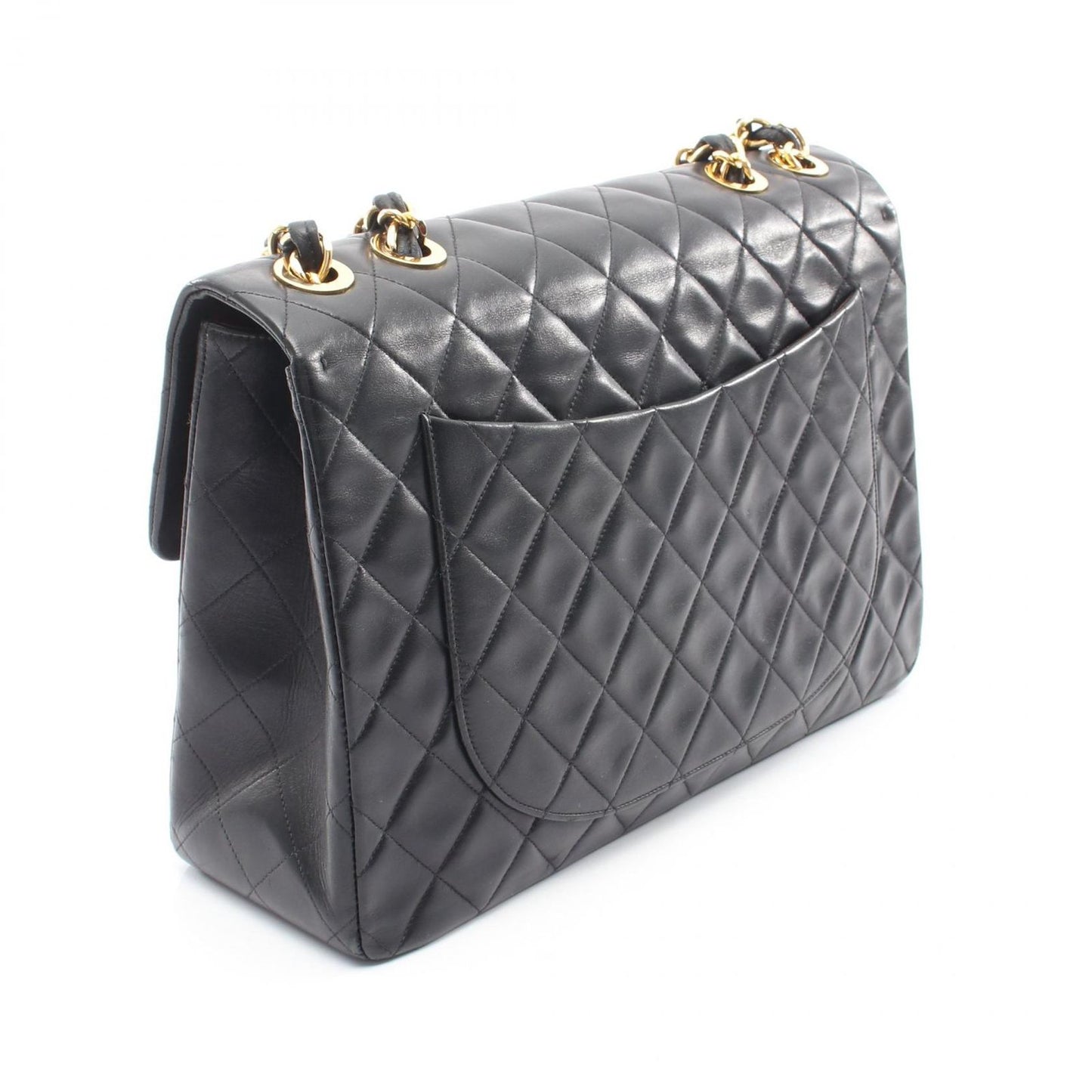 Chanel Shoulder Bag Deca Quilted 34 Black Lambskin Chain — view 2
