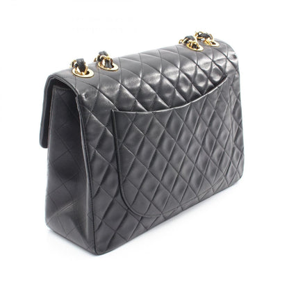 Chanel Shoulder Bag Deca Quilted 34 Black Lambskin Chain — view 2