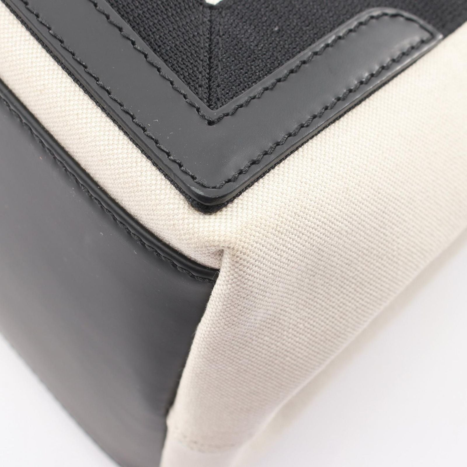 Balenciaga Tote Navy Cabas S Natural Black Canvas Leather — view 5