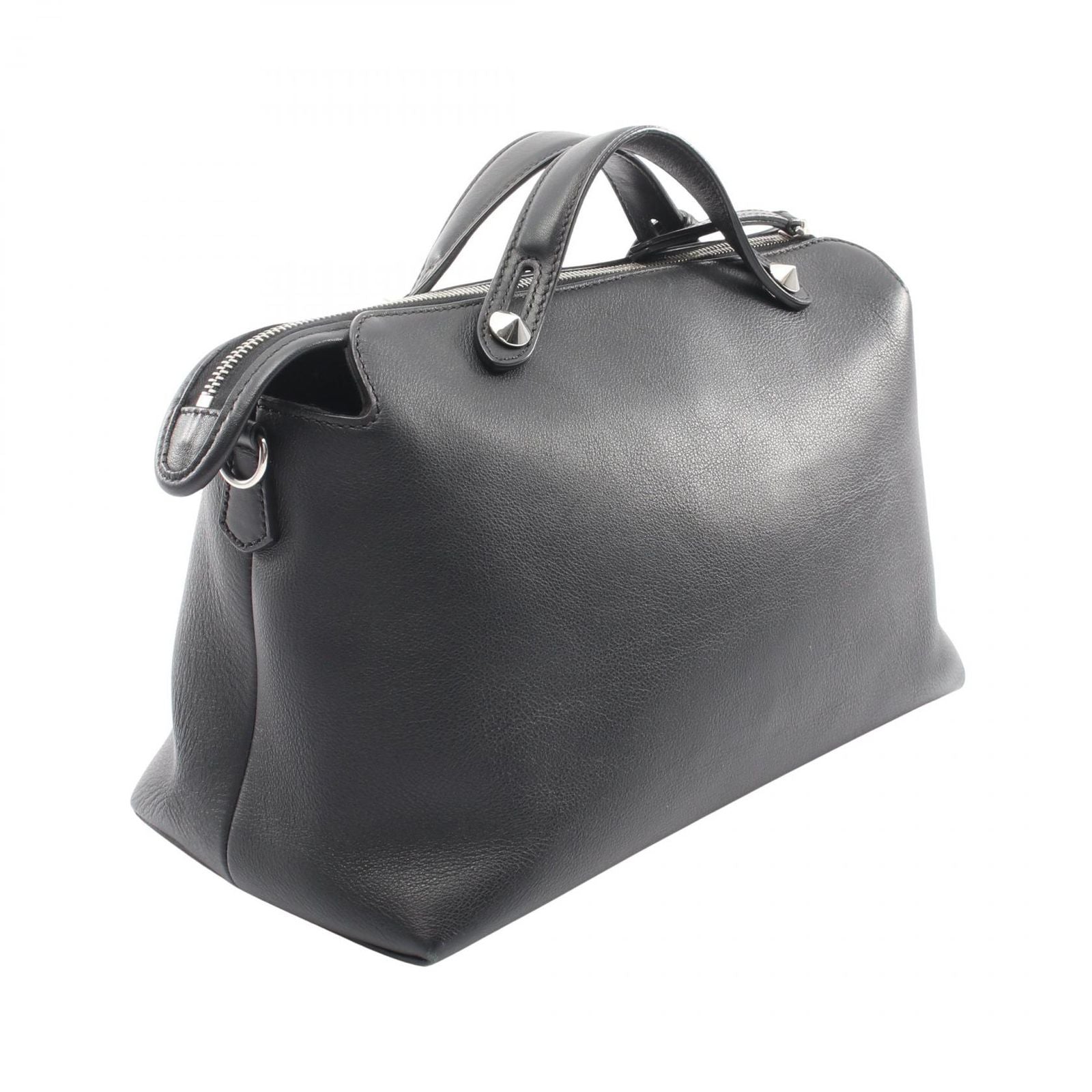 Fendi Handbag 2-Way Black Leather Visor Way Large — view 2