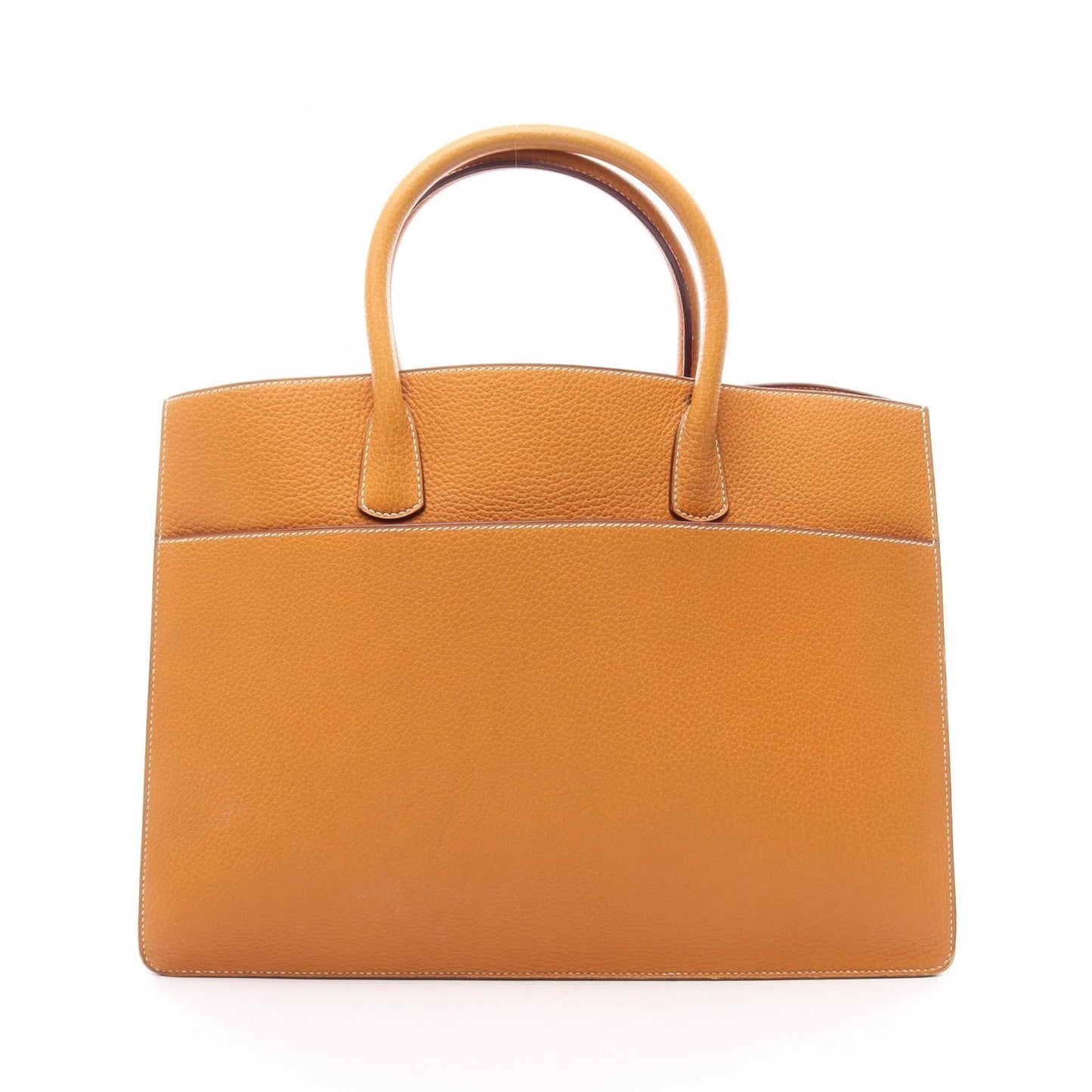 Hermes Handbag White Bus GM Natural Sable Leather