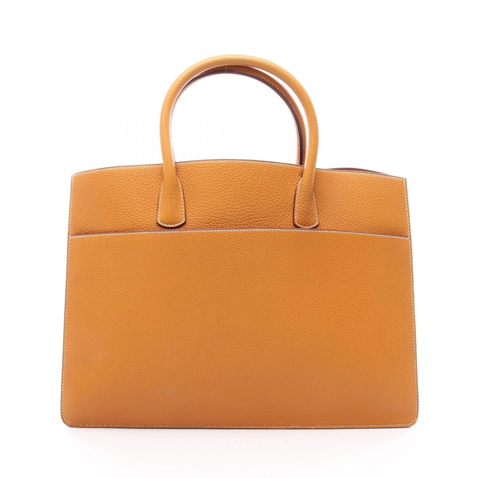 Hermes Handbag White Bus GM Natural Sable Leather