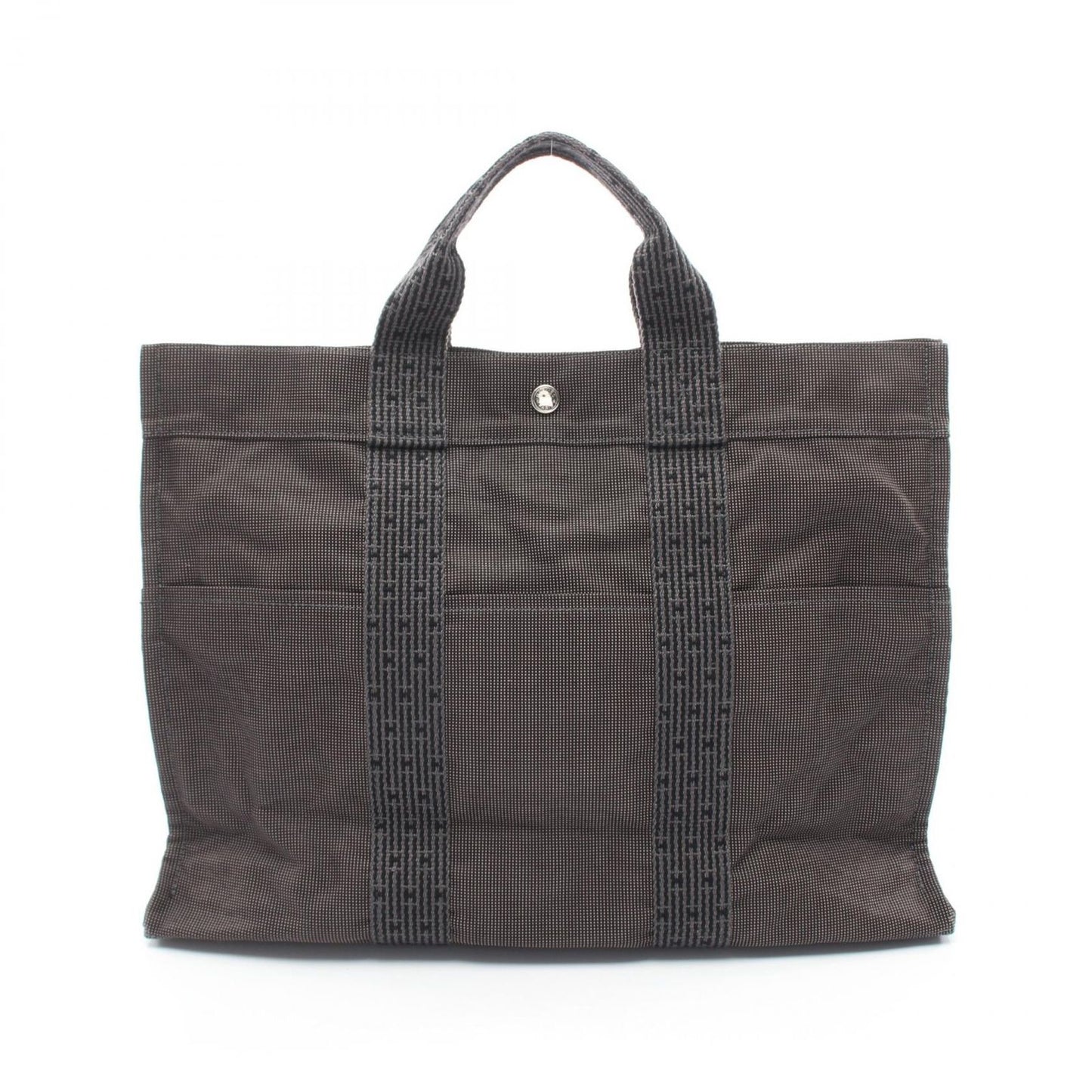 Hermes Tote Her Line Gray Canvas