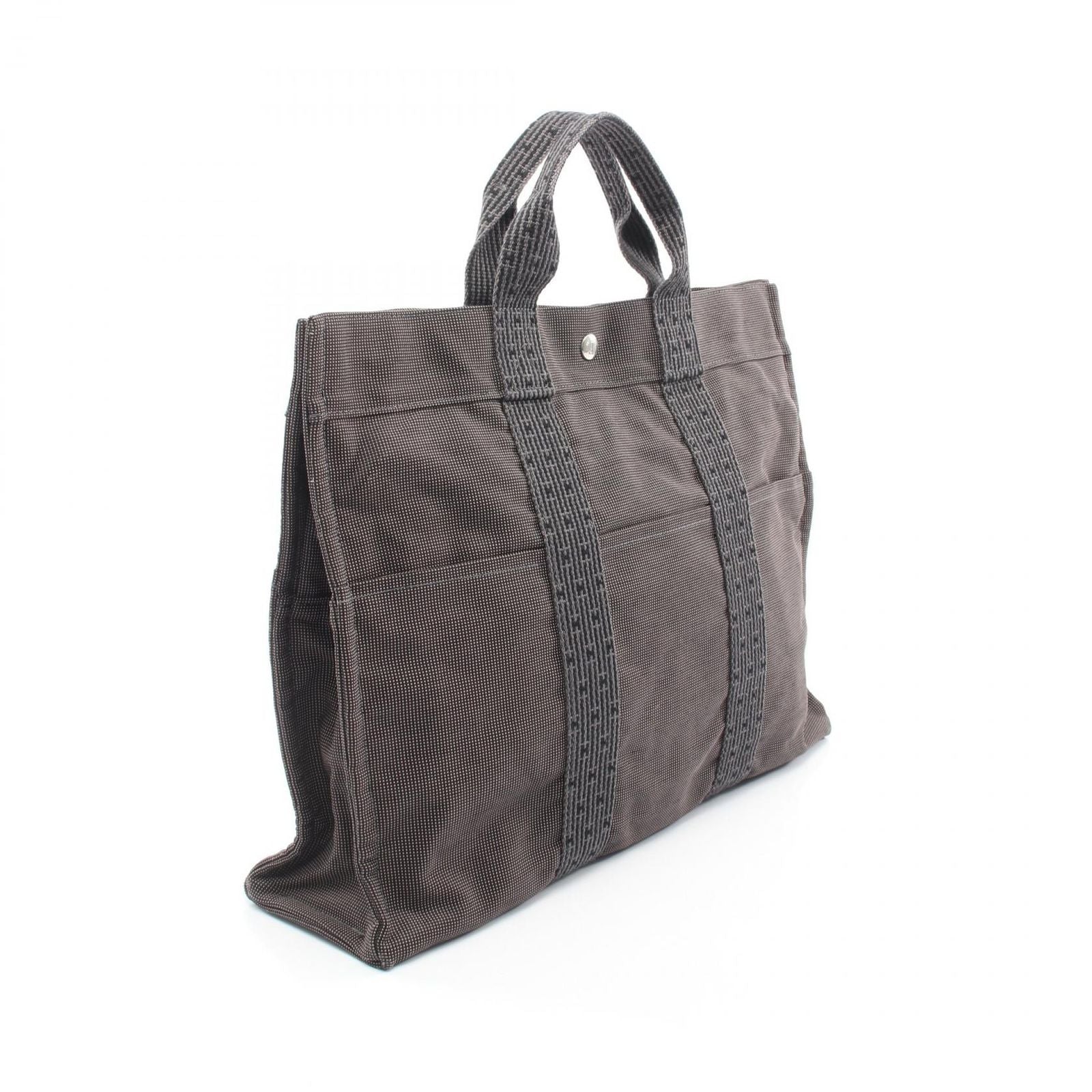 Hermes Tote Her Line Gray Canvas — view 2