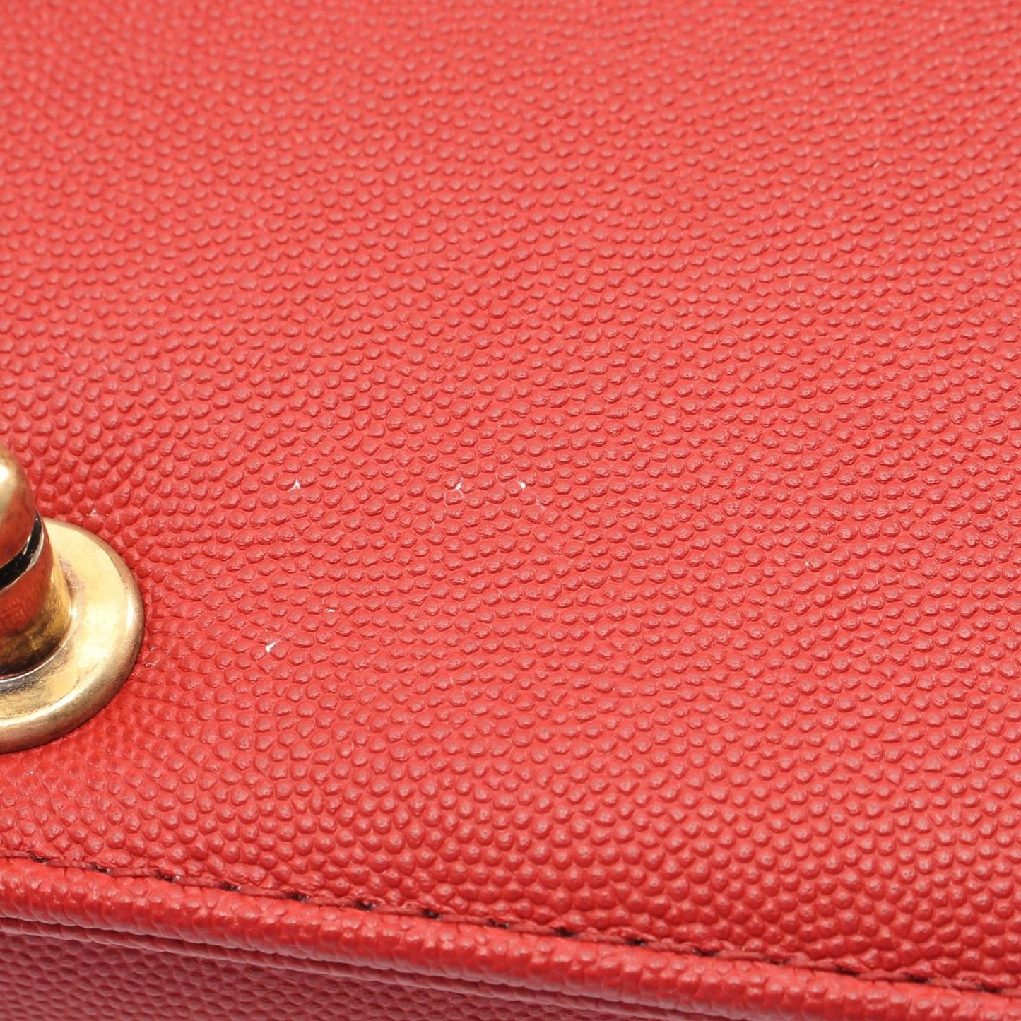 Chanel Shoulder Bag Boy Small Blanc Stitch Red Caviar Leather Boy Chain — view 8