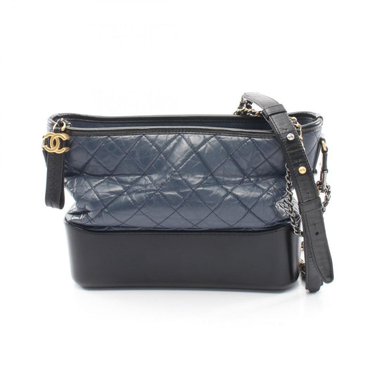 Chanel Shoulder Bag Gabriel de Large Hobo Navy Calf Chain