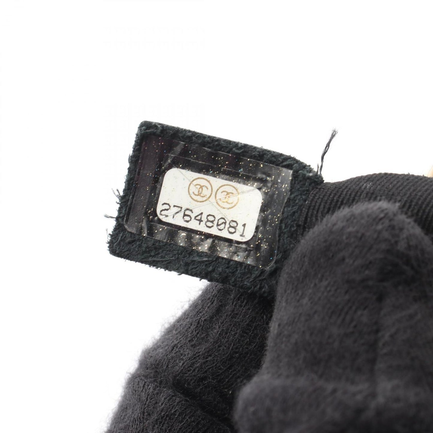 Chanel Shoulder Bag Blanc Stitch Black Lambskin Chain — view 5