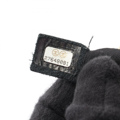 Chanel Shoulder Bag Blanc Stitch Black Lambskin Chain — view 5