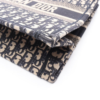 Dior Tote Book Oblique Embroidery Navy Canvas — view 5