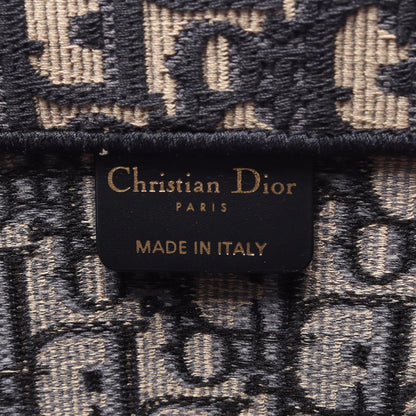 Dior Tote Book Oblique Embroidery Navy Canvas — view 4