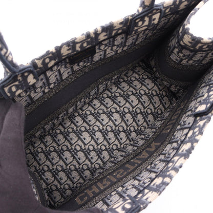 Dior Tote Book Oblique Embroidery Navy Canvas — view 3