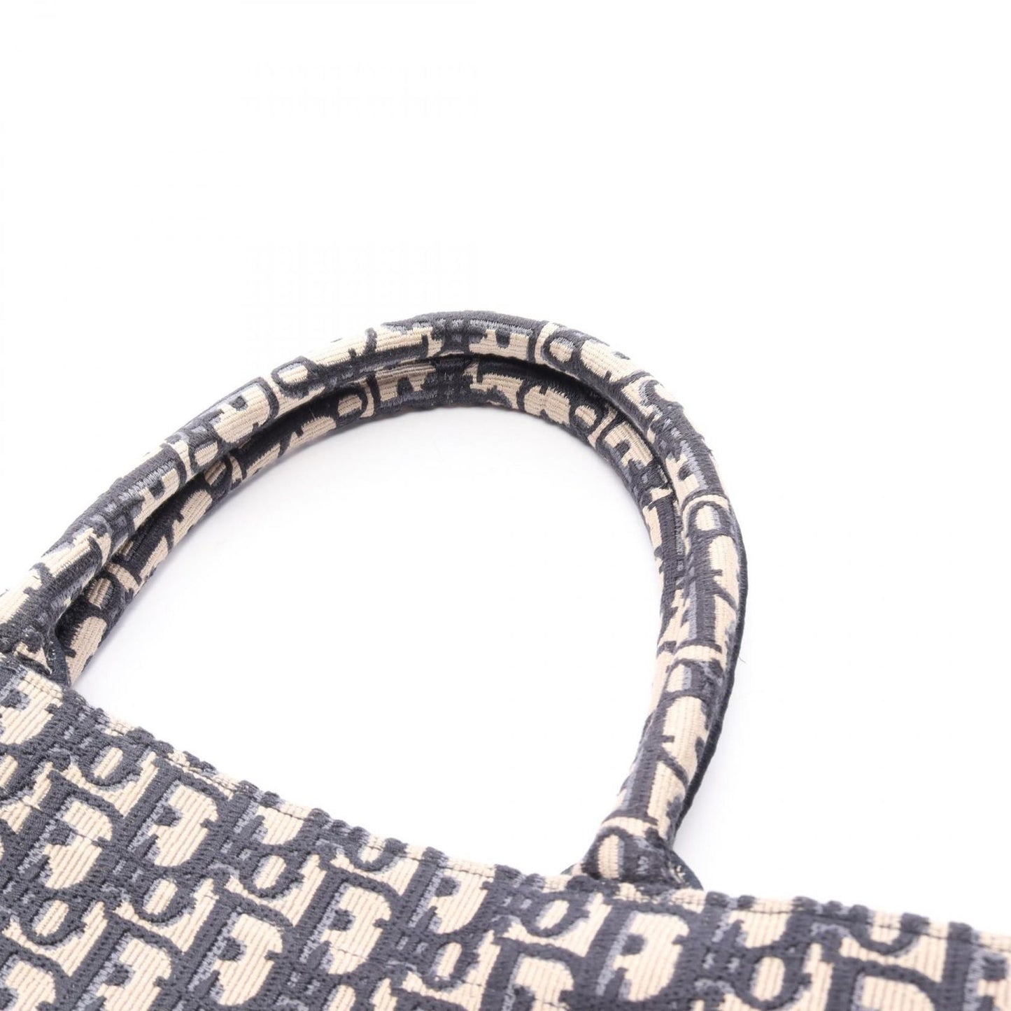Dior Tote Book Oblique Embroidery Navy Canvas — view 6