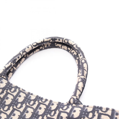 Dior Tote Book Oblique Embroidery Navy Canvas — view 6