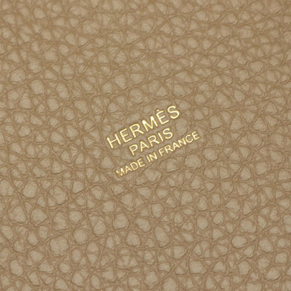 Hermes Handbag Picotin Lock PM Tricolor Black Macassar Beige Maruf Leather PM — view 4