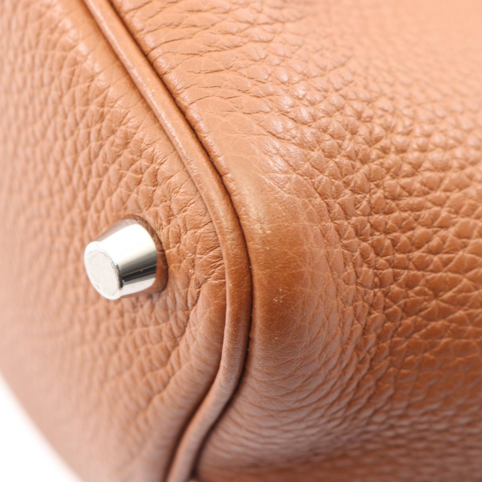 Hermes Handbag Picotin Lock PM Gold Cles Leather Calf PM Eclat — view 6