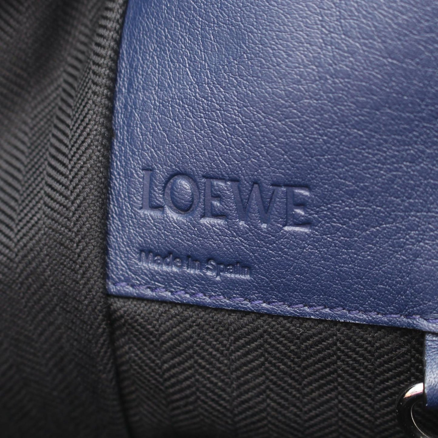 Loewe Handbag Hammock Medium 2-Way Navy Leather — view 4
