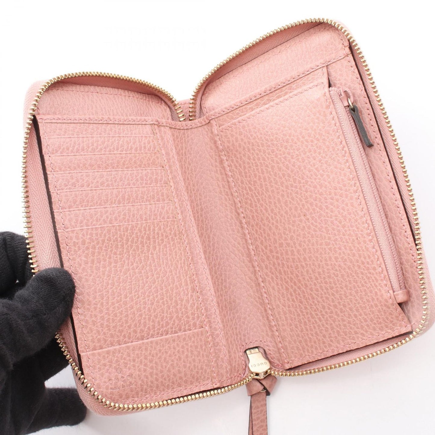 Gucci Round Wallet Swing Pink Leather — view 3