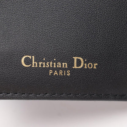 Dior Trifold Wallet Saddle Lotus Navy Canvas Nymphea — view 4
