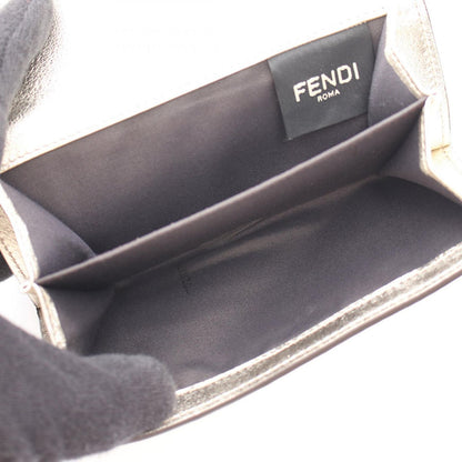 Fendi Bifold Wallet Baguette FF Embossed Champagne Gold Leather FF — view 4