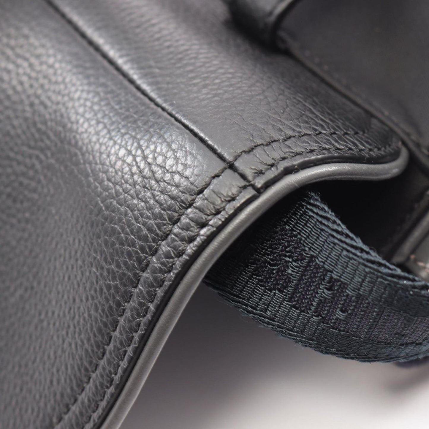Dior Shoulder Bag Sacai Saddle Black Nylon Leather — view 6