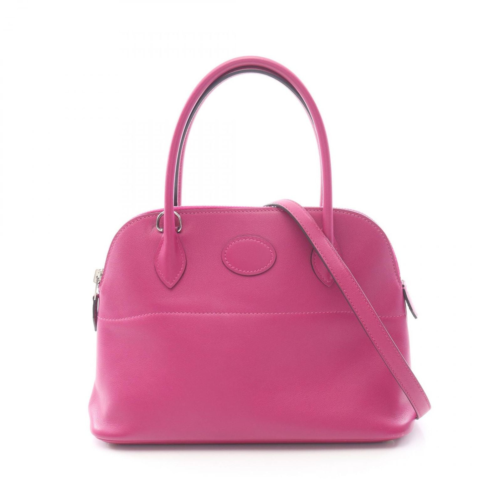Hermes Handbag Bolide 27 2-Way Rose Purple Leather Calf