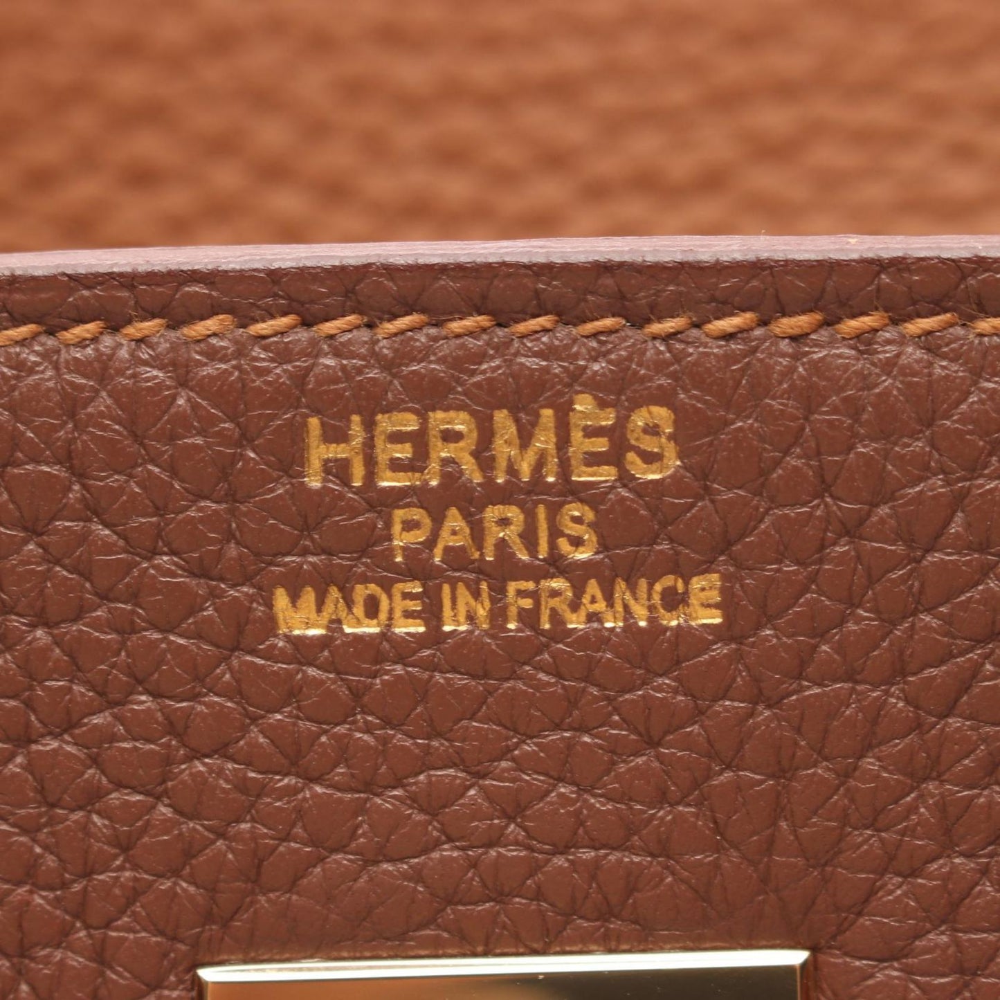 Hermes Handbag Birkin 35 Club Gold Brown Fishel Exotic Cles the — view 4