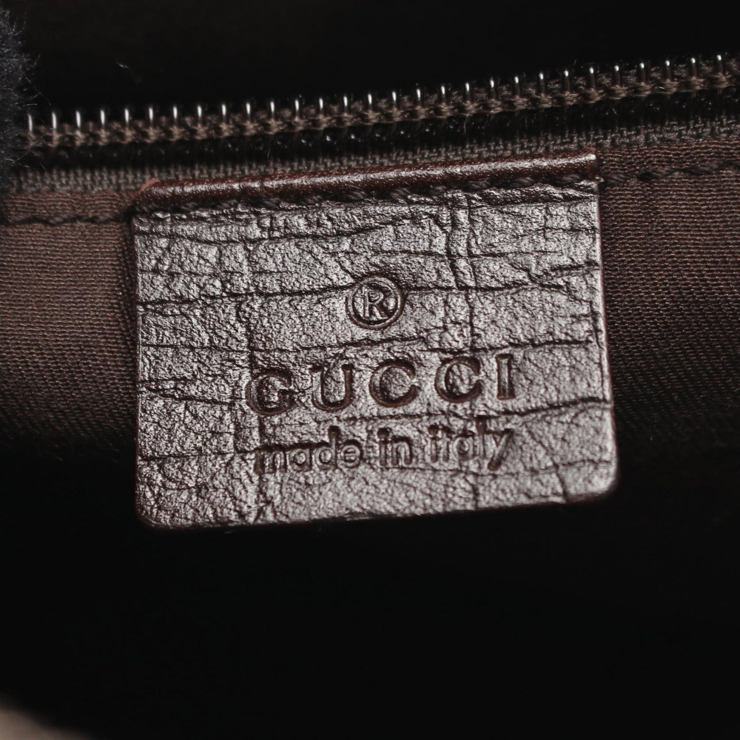 Gucci Shoulder Bag GG Plus Beige Dark Brown Canvas Leather — view 4