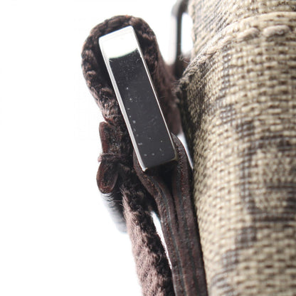Gucci Shoulder Bag GG Plus Beige Dark Brown Canvas Leather — view 8