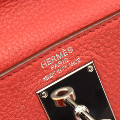 Hermes Shoulder Bag Kelly Pink Red Leather 42 — view 4