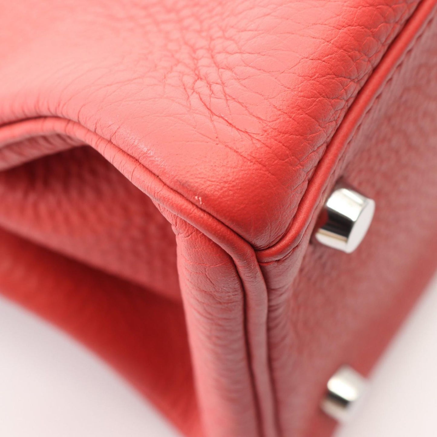 Hermes Shoulder Bag Kelly Pink Red Leather 42 — view 9