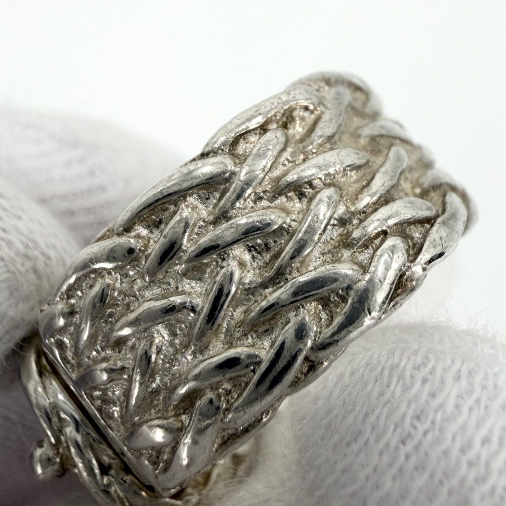 Hermes Ring Diane Belt Motif Vintage 51 925 Sterling Silver — view 5