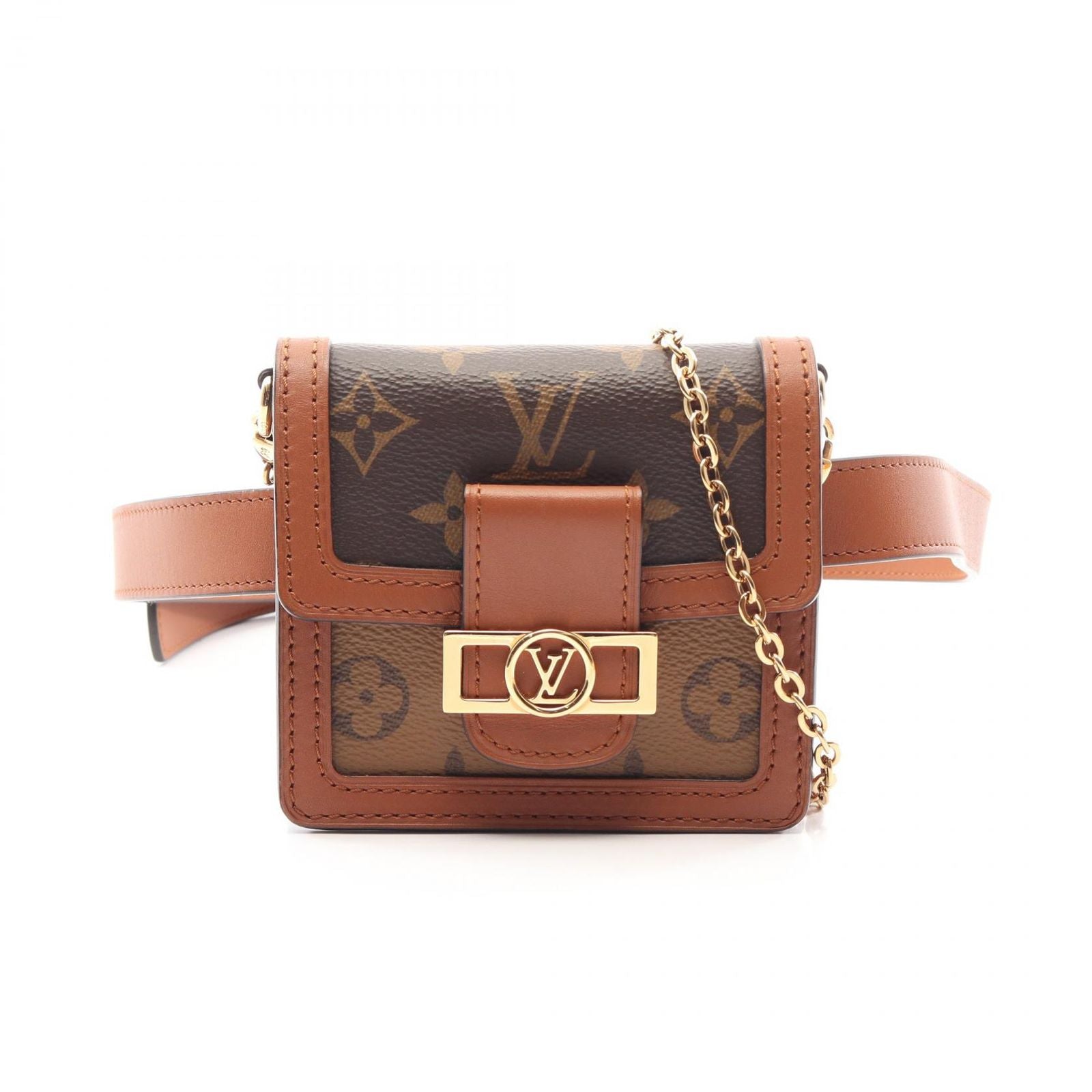 Louis Vuitton Waist Bag Dauphine BB Monogram Reverse 2-Way Canvas Leather
