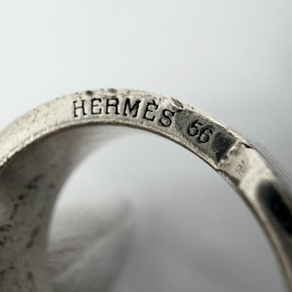 Hermes Ring Italic Vintage 56 925 Sterling Silver — view 3