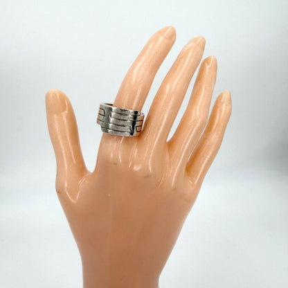 Hermes Ring Italic Vintage 56 925 Sterling Silver — view 2