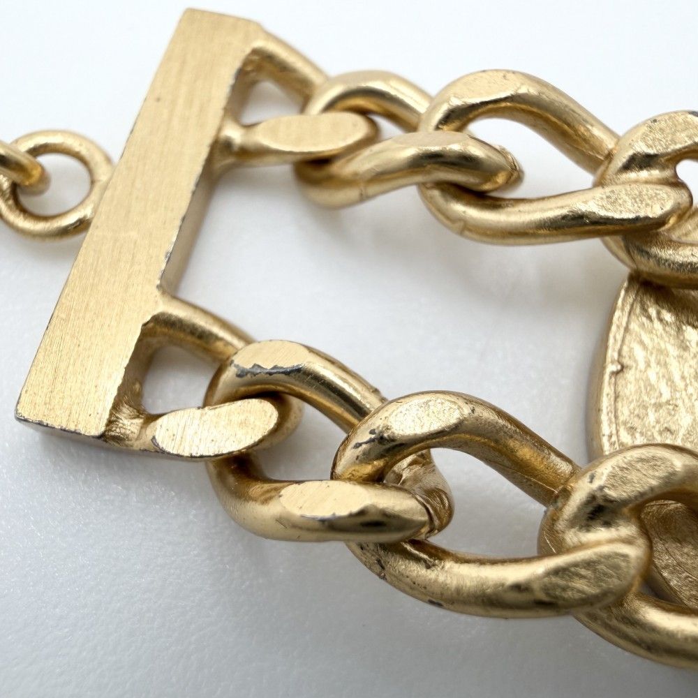 Chanel Bracelet Chain CC Logo Heart Star Black Gold — view 8