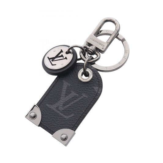 Louis Vuitton Key Holder Porte Cles Tab Travel Tag Monogram Eclipse Black