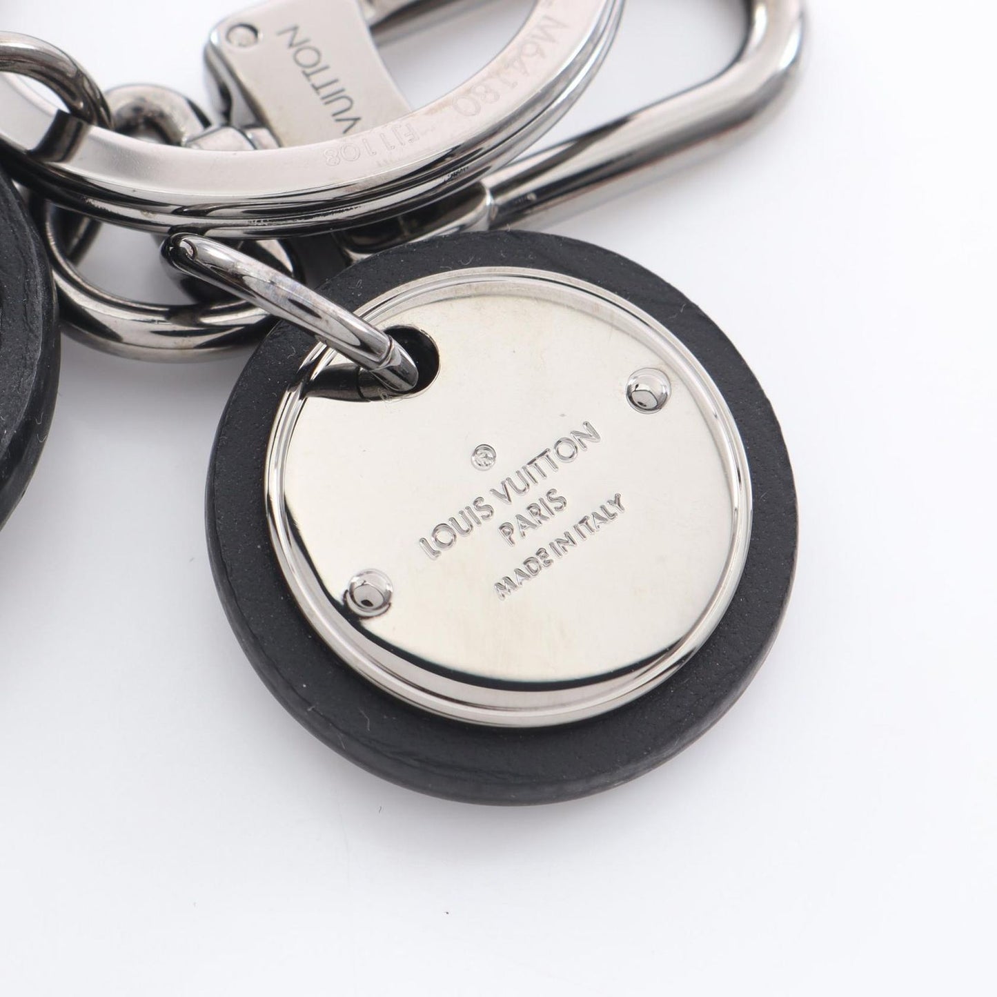Louis Vuitton Key Holder Porte Cles Tab Travel Tag Monogram Eclipse Black — view 3