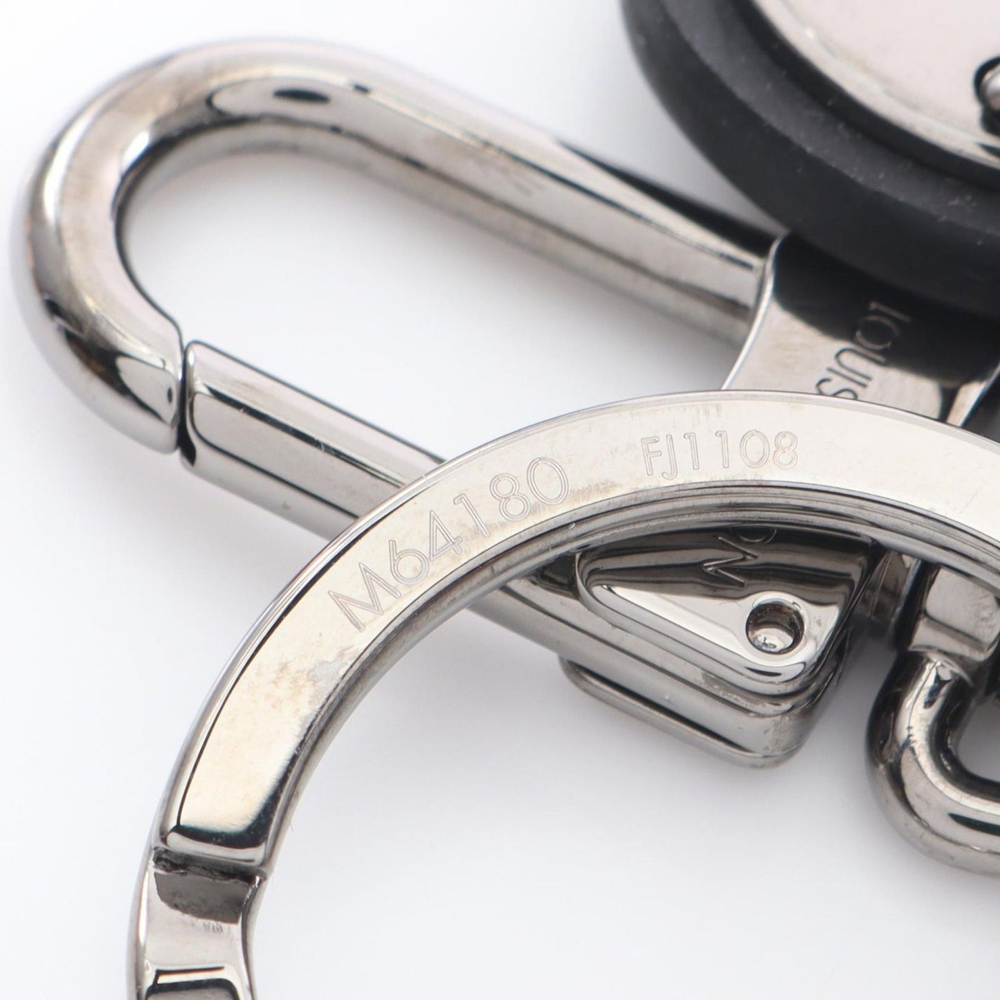 Louis Vuitton Key Holder Porte Cles Tab Travel Tag Monogram Eclipse Black — view 4